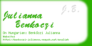 julianna benkoczi business card