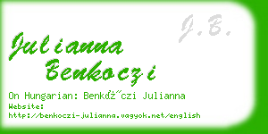 julianna benkoczi business card